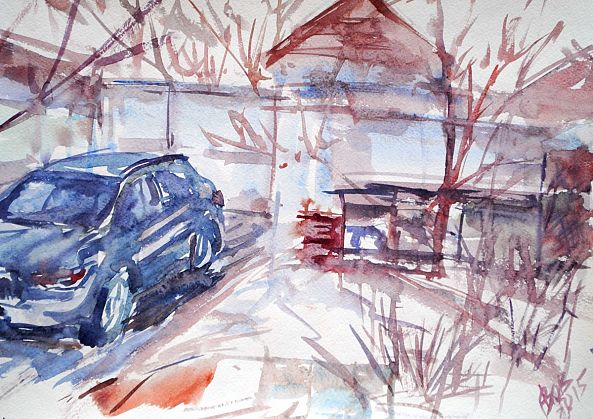 Car in the yard-Akpan Usoroh