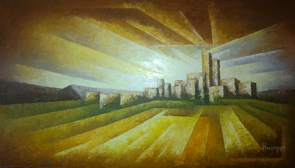 Perspectiva – ulei pe panza – 40×70 cm-Rolland Roderick Hampel