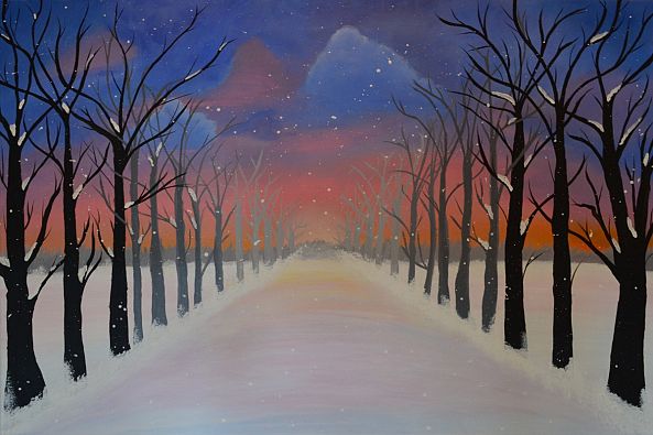 Snowy Sunset-Iris Forbes