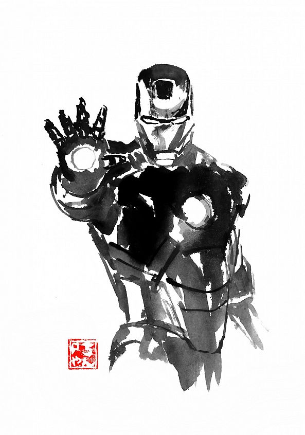 ironman-pechane sumi-e