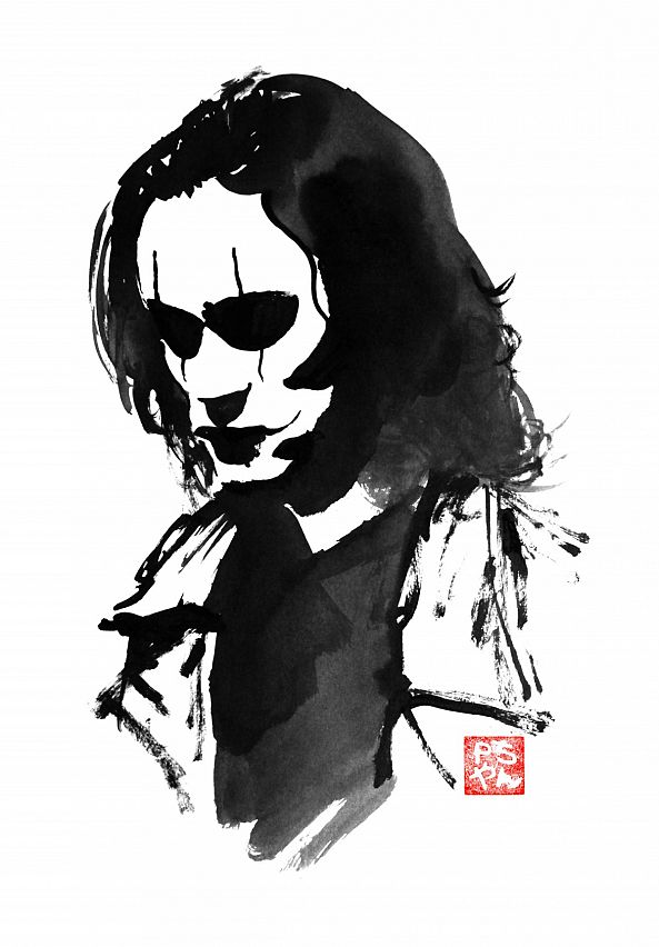 the crow-pechane sumi-e