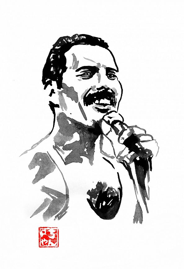 freddie mercury 02-pechane sumi-e