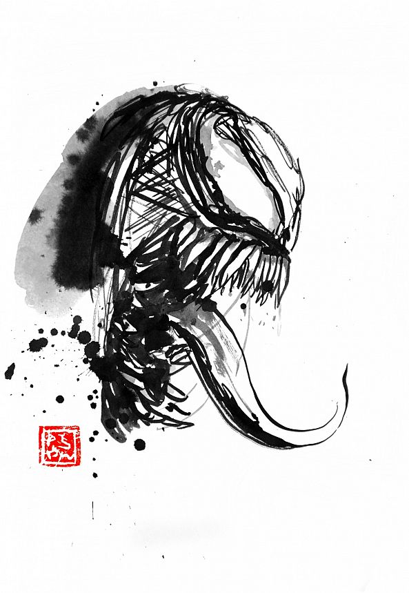 venom-pechane sumi-e