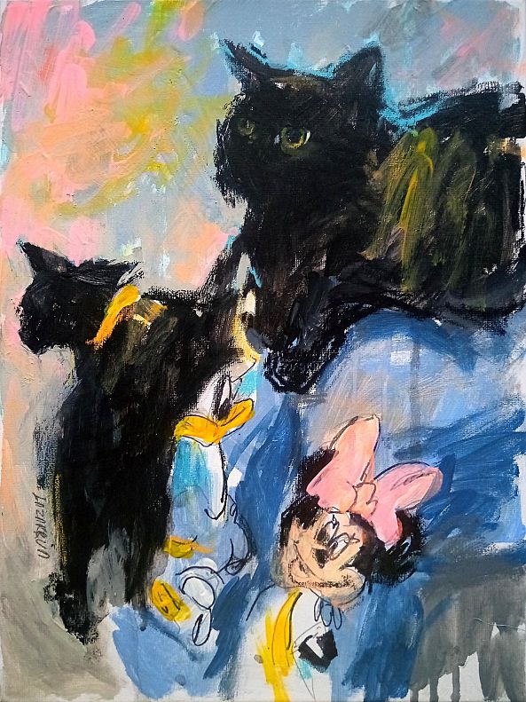 Black Cat & Minnie Mouse #2-Valerie Lazareva