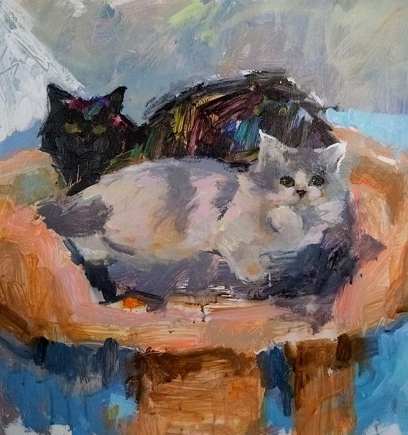 Two cats#1-Valerie Lazareva