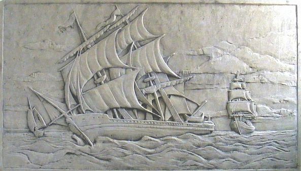 Carven relief stone ,,ships,,-Ioan Culea
