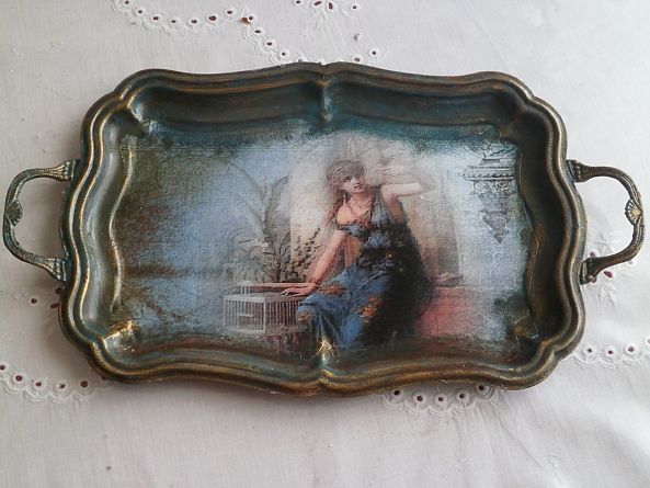 Tray with decoupage-ANASTASIA EMMANOUILIDOU