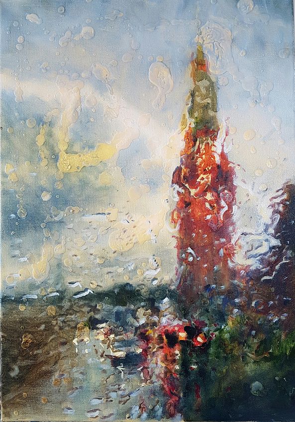 Kremlin Tower Rainy Day-Dmitry Semenkov