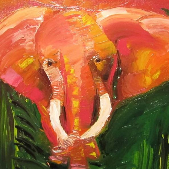 Pink elephant-Ligia Moya