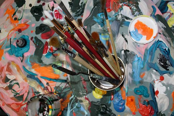 "Tools of the Trade - Still Life Brushes"-Dicky Joe Santos