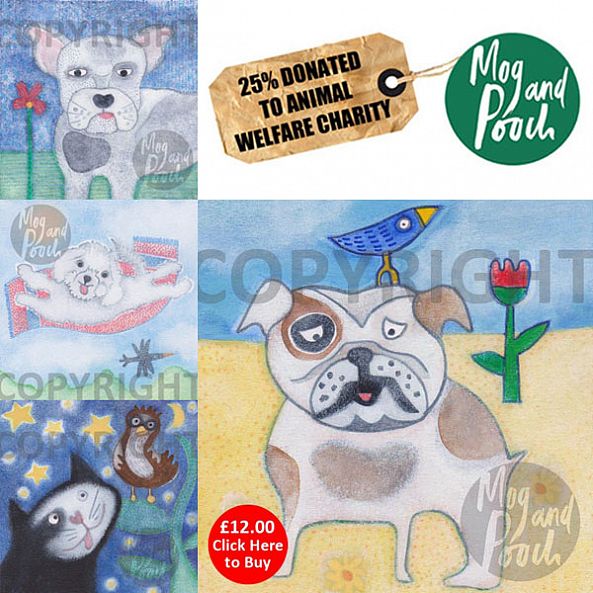 Decorative Animal Art for Animal Welfare-Mog and Pooch