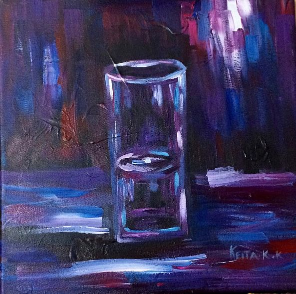 A glass of water-keita kankam