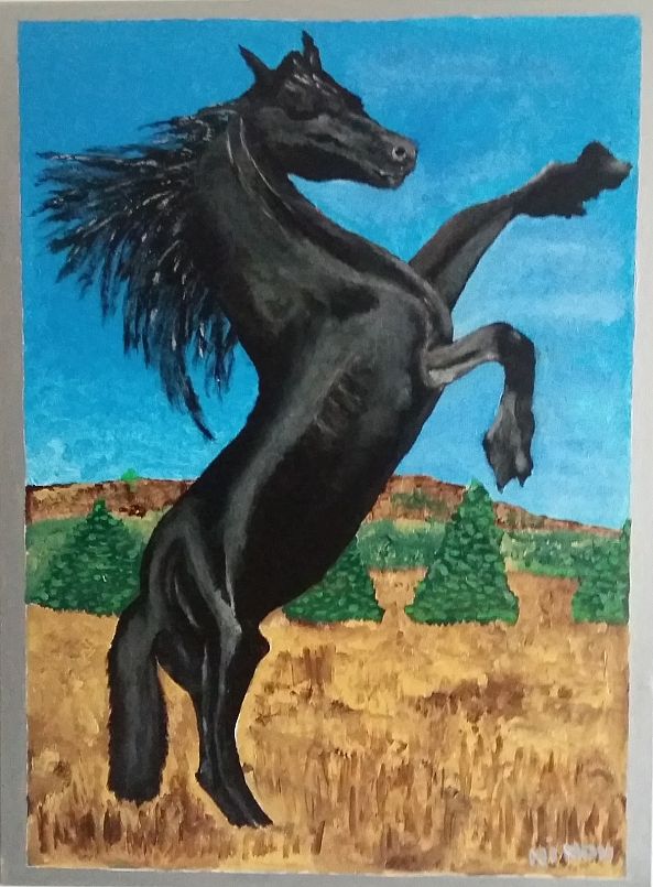 N°32 Cheval noir-Jean-Michel FRAMERY