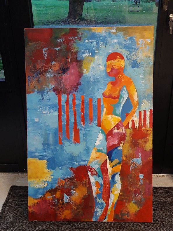 femme aux multiples couleurs-Monique  Bonijol