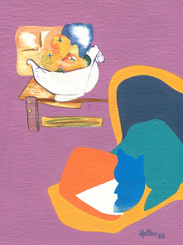 Chat compotier-Alain HALTER