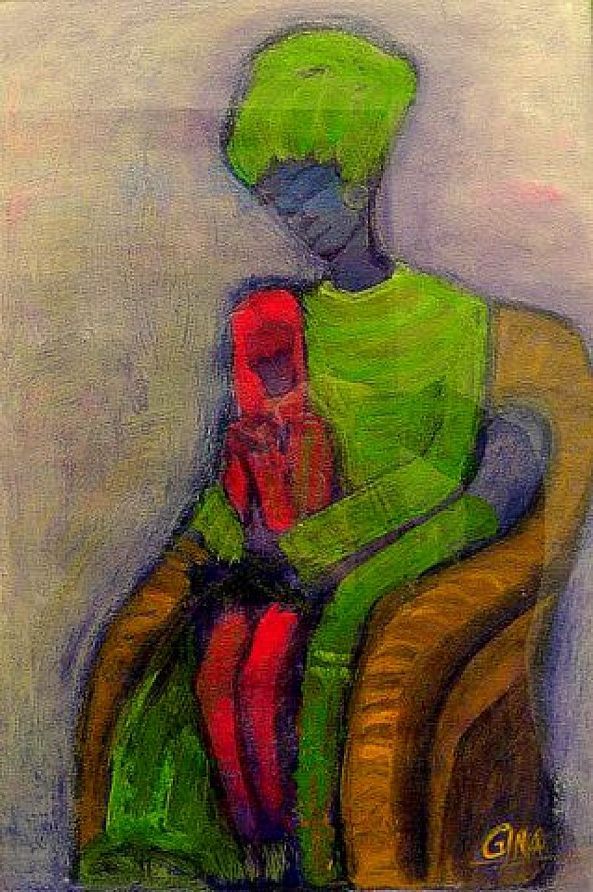 "African Woman with the Child"-Jasminka Tabak