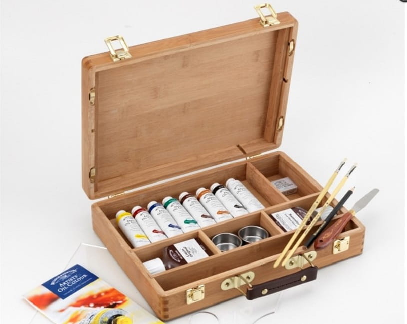 Winsor & Newton oil paints. 